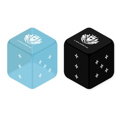 Hololive OCG: Dice Set - Light Blue & Black