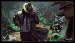 Fallout® Mysterious Stranger Black Stitched Standard Gaming Playmat