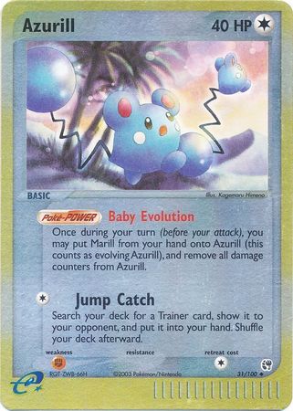 Azurill - 31/100 - Uncommon - Reverse Holo Azurill - 31/100 - Uncommon - Reverse Holo
