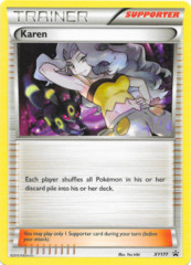 Karen - XY177 - Non Holo Promo - Battle Arena Deck: Keldeo EX vs Rayquaza EX