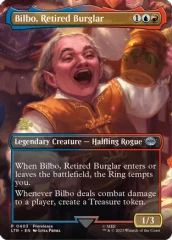 Bilbo, Retired Burglar (0403) - Foil - Borderless - Prerelease Promo (Date Stamped)