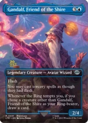 Gandalf, Friend of the Shire (0401) - Foil - Borderless - Prerelease Promo (Date Stamped)