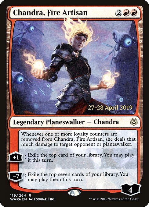 Chandra, Fire Artisan - WAR Prerelease - Foil