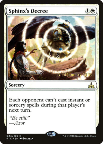 Sphinxs Decree - RIX Prerelease