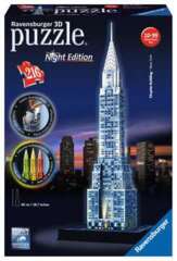 216 piece puzzle: Chrysler Building Night Edition