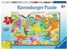 60 piece puzzle:  Dino land