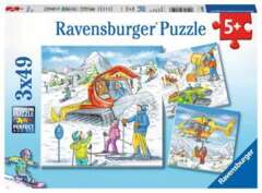 3 x 49 piece puzzle: Let’s Go Skiing!