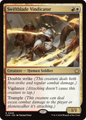 Swiftblade Vindicator (FDN) - Foil - Prerelease Promo 2024