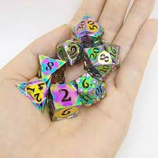 Morning Star Hollow Prism Raibow Metal Dice