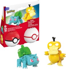 Mega Bulbasaur & Pstduck toy set