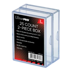 2-Piece 25 Count Clear Card Storage Box, 2 Pack