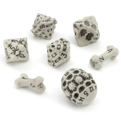 LYNX Skull & Bone Dice (White)