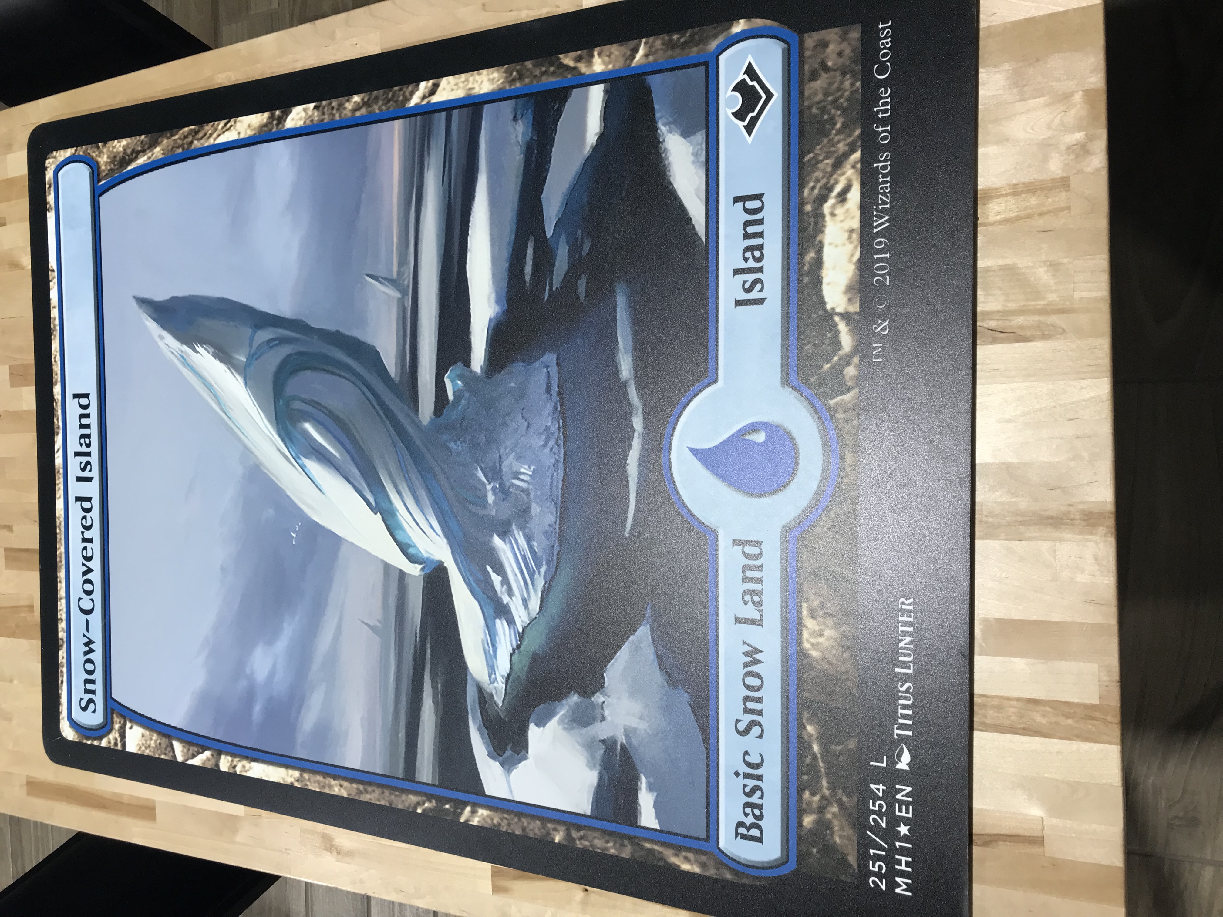 Snow-Covered Island - Giant Magicfest Card