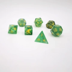 Green Fluorite dice set 7 pieces die