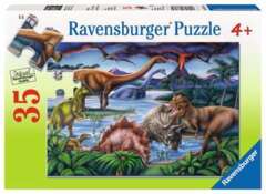 35 piece puzzle:  Dinosaur Playground