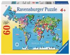 60 piece puzzle: World Map