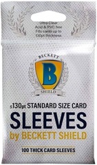 (100) Beckett Shield Thick Card Sleeves - 130pt Standard Trading Card Size