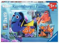 3 x 49 piece puzzle: Finding Dory