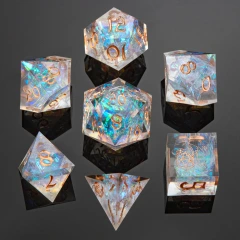 Opal Captured Magic Resin Dice Set