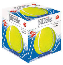 54 Piece Puzzle: 3D Tennis Ball Puzzle