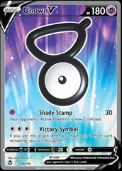 Unown V Full Art Ultra Rare - 176/195