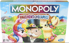 Monopoly Unicorns vs. Llamas Board Game