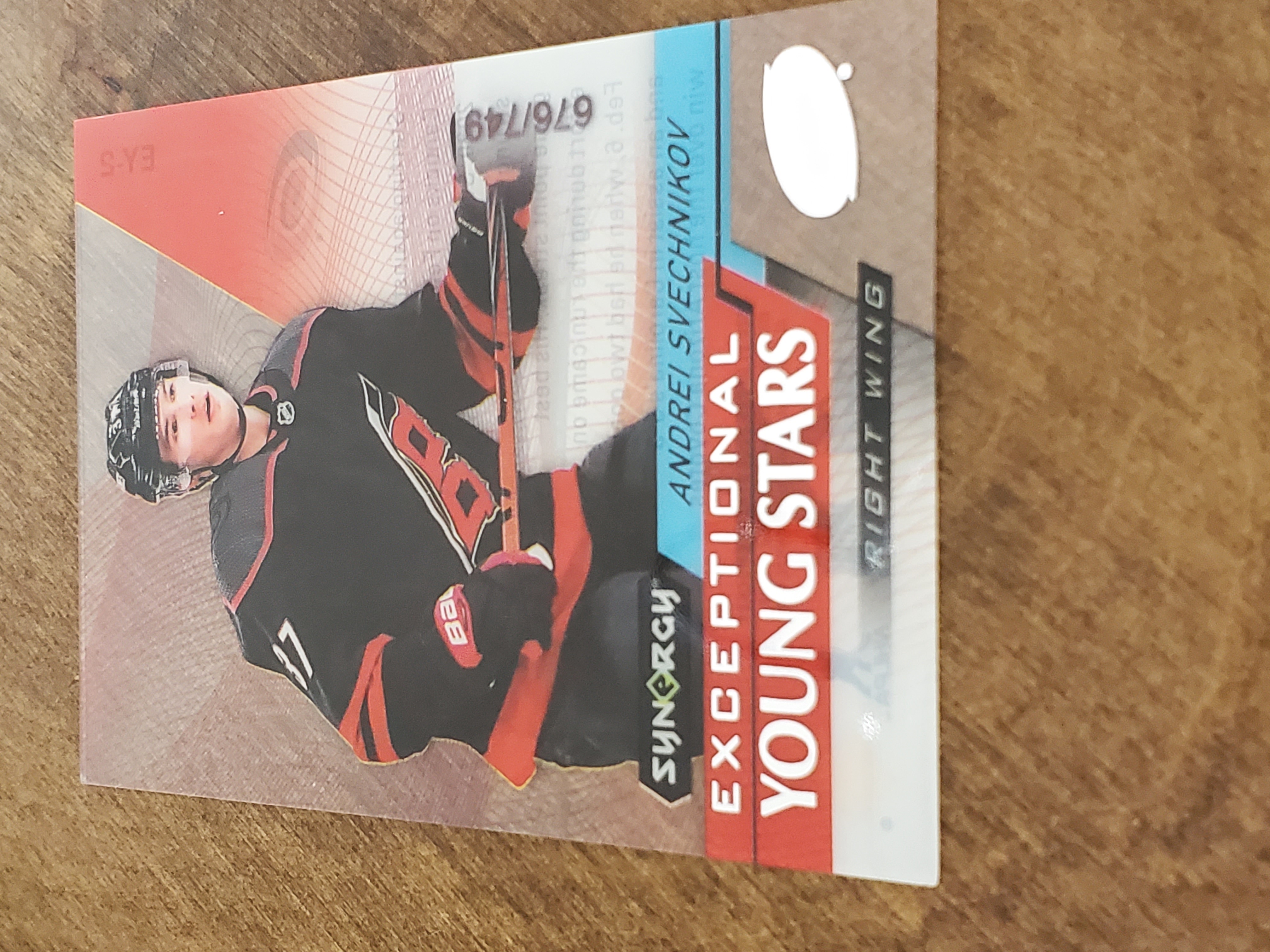 2020-21 UD Synergy Exceptional Young Stars 676/749 Andrei Svechnikov #EY-2 Acetate