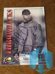 2001 Royal Rookies Throwbacks Auto 4242/5950 Javier Calzada #30
