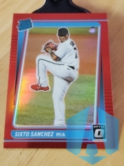 2021 Panini Donruss Optic Rated Rookie Red Parallel Prizm #34 Sixto Sanchez 10/60