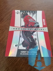 2005-06 Upper Deck Trilogy Rookie Premiere 993/999 Corey Crawford #238 Rookie RC