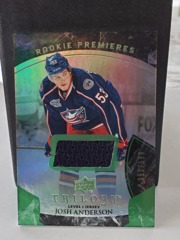 2015-16 Trilogy Rookie Premiere Level 1 Jersey Green Foil 353/599 Josh Anderson #122