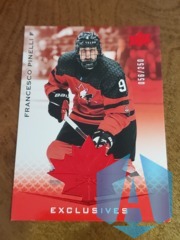 2021 Upper Deck Team Canada Juniors Exclusives 056/250 Francesco Pinelli #25