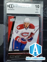 2009-10 Upper Deck Young Guns Ryan White RC #473 - BCCG Beckett 10