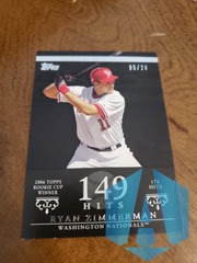 Ryan Zimmerman 2007 Topps Moments and Milestones Black 149 Hits 05/29