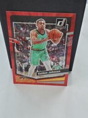 2023-24 Donruss Red Laser Holo 96/99 Keldon Johnson #50 San Antonio Spurs