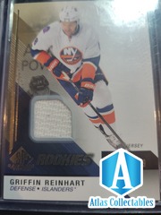 Griffin Reinhart 14-15 Upper Deck SP Game Used Rookies Game Jersey /499