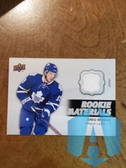 2014-15 Upper Deck Rookie Materials Jersey #RM5 Greg McKegg (B)