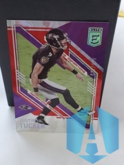 2021 Donruss Elite #93 Justin Tucker #93 Aspirations Shimmer 021/499 RAVENS