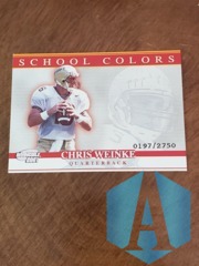 2001 Pacific Invincible School Colors 0197/2750 #11 Chris Weinke Rookie Panthers