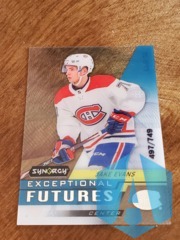 2020-21 Upper Deck Synergy Exceptional Futures 497/749 Jake Evans #EFS-JE Rookie