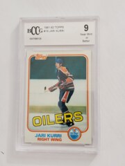 1981-82 Topps #18 Jari Kurri BCCG 9 Near Mint or Better 0007986125