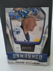2009-10 UD Be a Player Goalies Unmasked 119/499 #GU7 Antero Niittymaki