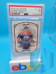 2015-16 UD Champ's Connor Mcdavid Rookie Jersey #J-CM PSA 7