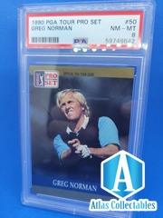 Greg Norman 1990 PGA Tour Pro Set #50 PSA Mint 8