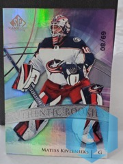 2020-21 Upper Deck SP Game Used Authentic Rookies 69/80 Matiss Kivlenieks #131 RC