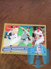 2011 Topps Gold #82 Josh Johnson/Adam Wainwright/Roy Halladay 1395/2011