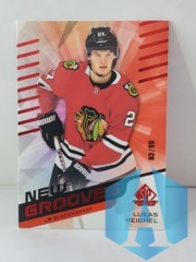 2022-23 SP Game Used New Grooves Red #NG-9 Lukas Reichel 83/99 Chicago Blackhawks