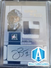 2007-08 ITG Justin Pogge AUTO PATCH 3/9 SILVER Number Heroes Prospects