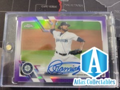 2021 Topps Chrome Purple Refractor /250 Yohan Ramirez #RA-YR Rookie Auto