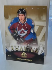 2010-11 SP Game Used Edition Authentic Rookies Gold 06/50 Justin Mercier